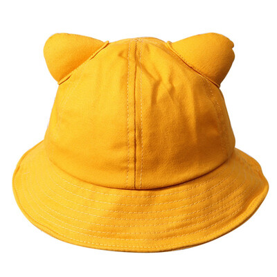 

Kids Sun Protection Hat Cute Animals Ear Designed Boys Girls Bucket Hat Summer Cotton Cap Children Accessories Hat