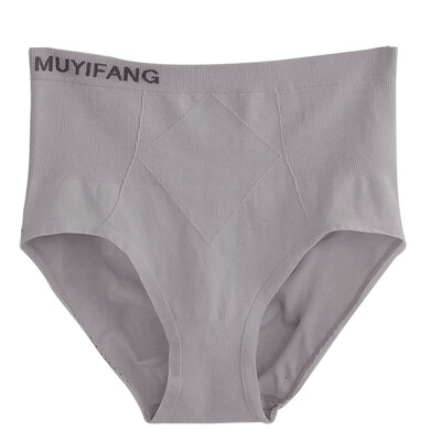 

Fashion High Waist High Elastic Tummy Hips Anti-Lighting Slim Ladies Briefs Solid Letter Print Briefs Women Underwear