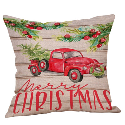 

Tailored Merry Christmas Pillow Cases Cotton Linen Sofa Cushion Cover Home Decor
