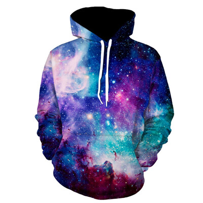 

Toponeto Mens Autumn Spring Fashion 3D Printing Hoodie Hooded Loose Long Sleeve Top