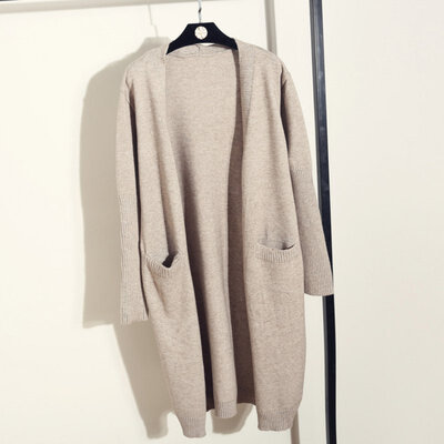 

Knit Sweater Womens Autumn And Winter New Loose Korean Long-Sleeved Long Cardigan Material Comfortable And Breathable