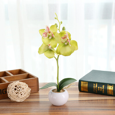 

Gobestart Simulated Plant Bonsai Indoor Butterfly Orchid Bonsai Plants Elegance Tranquilit