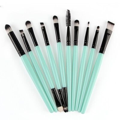 

658 10 PcsSet Pro Beauty Eye Shadow Eyeliner Cosmetic Makeup Brush Brushes Set Tools