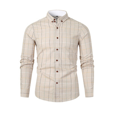 

Tailored Mens Autumn Winter Casual Slim Plaid Long Sleeve Shirts Top Beach Blouse