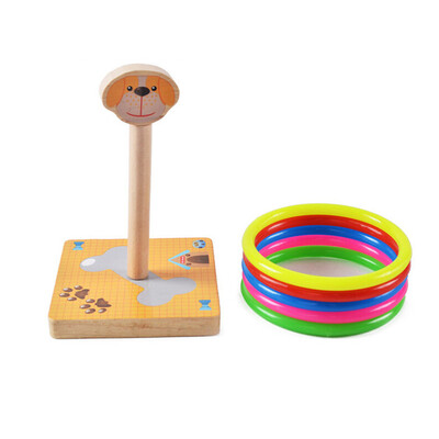 

Tailored Wooden Animal throwing ring Invigorating Intellectual Funny circle game Toys
