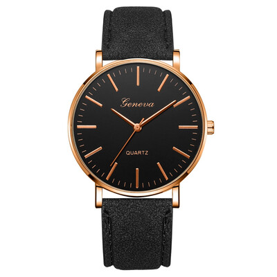 

Gobestart Fashion Simple Casual Mens Watch Business Leather With Strap Mens Watch