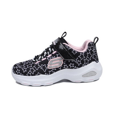 

Skechers Velcro breathable casual comfort non-slip childrens sports panda shoes 80666L black light pink 35