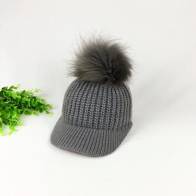 

Spot trend fashion wool cap Korean version by satin wool ball dome wide eaves cap wholesale