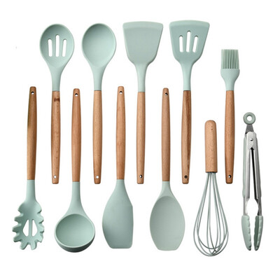 

11PCS Japanese Style Kitchenware Set Household Cooking Tool Sets With Storage Bucket