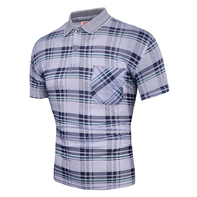 

Toponeto Mens Summer Slim Fit Turn-down Collar Shirt Short Sleeve Pocket Top Blouse