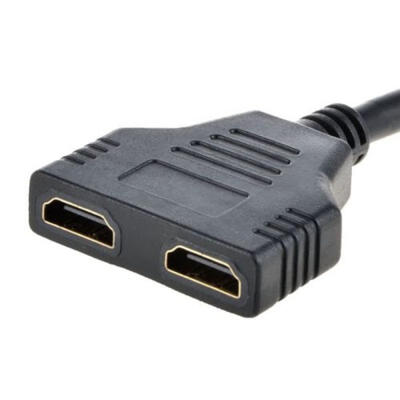 

EDAL New 1 In 2 Out Splitter Cable Adapter 1080P HDMI Port Male to 2 Female Converter