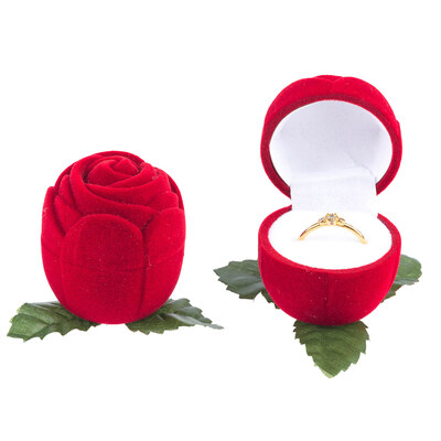 

Box Rose Ring Box Valentines Day Wedding Birthday Engagement Jewelry Storage Gift Box Decoration Box