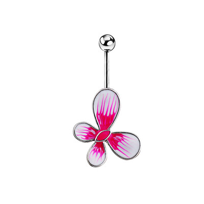 

New Listing Colorful Dripping Oil Petal Navel Ring Navel Button