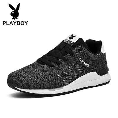 

Playboy PLAYBOY fashion sports flying woven mesh casual shoes mens non-slip breathable DS85248 black 40