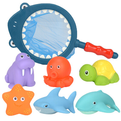 

Baby Bath Toys Set Sea Life Creature Cartoon Bathing Toys Children Water Spray Bathroom Supplies