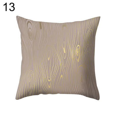 

Circle Line Leaf Square Pillow Case Cushion Cover Sofa Bed Car Cafe Office Decor