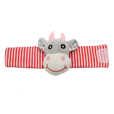 

Wrist Strap Rattles Animal Socks Toy New Baby Infant Soft Handbells Hand Foot Developmental Toys 0-12Months