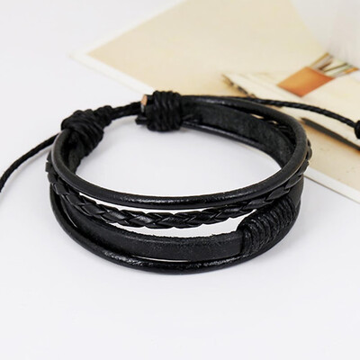 

Braided Leather Bracelets & Bangles Multilevel Leather Bracelets Men 2018 Male Bracelets Bangles Jewelry Boyfriend Best Gift