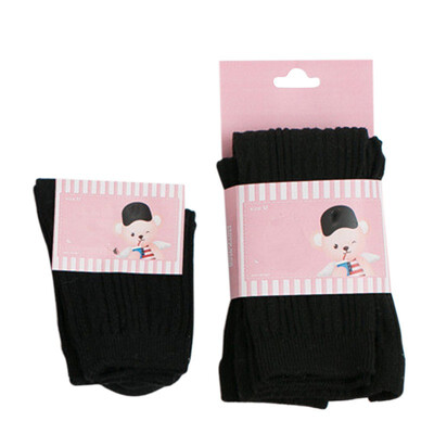 

2 PCS Baby Girl Princess 4 Color Pantyhose Checkered Nine-Point Socks With The Color Socks Set