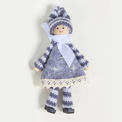 

Cute Felt Christmas Doll Boy Girl Pendant Christmas Tree Decorations Home Wooden Desk Table Ornaments Xmas Gift For Kids