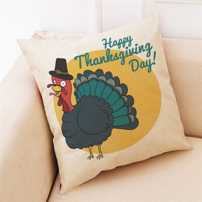 

Tailored Thanksgiving Gifts Pillowcase Turkey Pillow Cover Home Decoration 18x18Inch