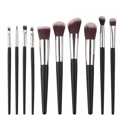 

10PCS Makeup Brushes Maquiagem Foundation Highlighter Paleta De Sombra Eyeshadow Palette Eyeliner Blush Cosmetic Concealer