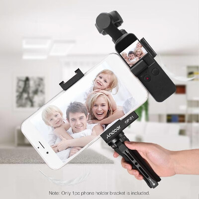 

Andoer Handheld Mobile Phone Clip Holder Bracket for OSMO Pocket Fixed Mount Stand with Cold Shoe 14 Inch Screw Hole Extension Ac