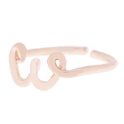 

Rose Gold A-Z 26 Letters Initial Name Rings Women Men Weeding Bride Jewelry