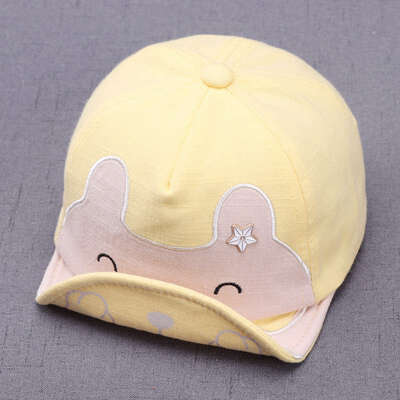 

Baby Summer Cartoon Baseball Caps Baby Girls Boys Hat Toddler Bear Pattern Visors Caps 5 Colors