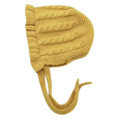 

New Winter Baby Hats Newborn Baby Girl Hat Toddler Solid Print Hats With Ruffle Design Casual Caps Headwear p