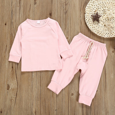 

2pcs Toddler Baby Girls Clothes 2019 Autumn Winter Baby Boys Clothes Tos T-shirt Long Pants Outfits Kids Baby Boy Set Clothing