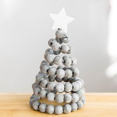 

Gobestart Wooden Mini Christmas Tree Desktop Ornaments Merry Christmas Party Decor