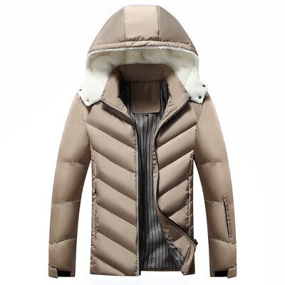 

Toponeto Men Casual Winter Solid Warm Zipper Long Sleeve Hooded Jacket Coat Outwear Tops