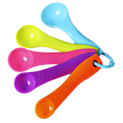 

5Pcs\Set Colorful Plastic Measuring Spoon Sugar Cake Baking Utensil Set Kit