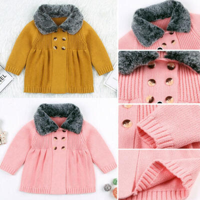 

Toddler Kids Baby Girl Winter Warm Coat Faux Fur Hooded Outerwear Jacket Clothes