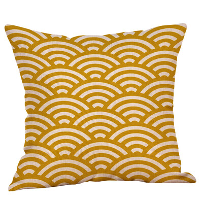

〖Follure〗Mustard Pillow Case Yellow Geometric Fall Autumn Cushion Cover Decorative