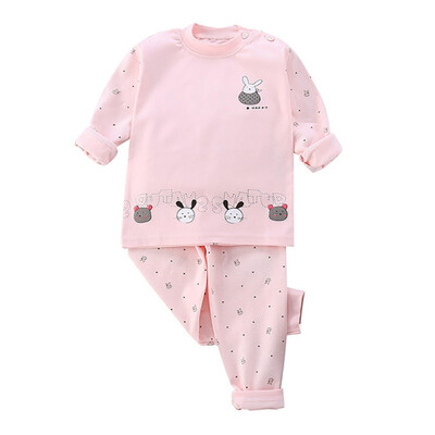 

Autumn Baby Kids Girls Boys Cartoon Print Sleepwear Set Long Sleeve Blouse TopsPants Pajamas
