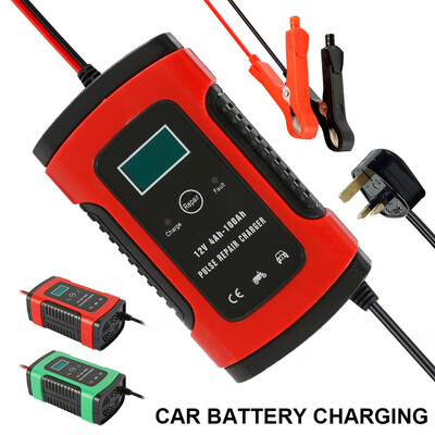 

12V 6A Full Automatic Car Battery Charger Digital LCD Display Power Pulse Repair Chargers Wet Dry Lead Acid Battery-chargers