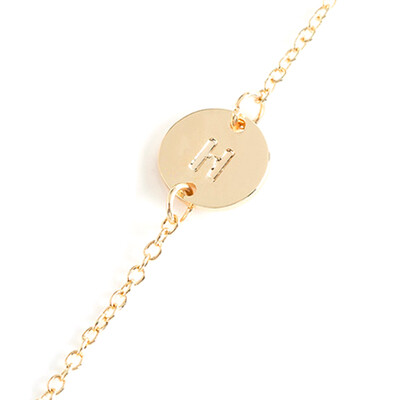 

26 English Alphabet Round Pendant Gold Bracelet Female Personality Fashion Bracelet Jewelry Hot Gift