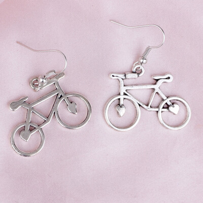 

fashion hot sale bronze silver Lovely Bike drop pendant dangle earrings Gift for Women & Girls