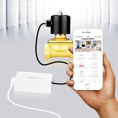

Smart Electric Solenoid Valve Controller for Water Gas Air Open Closed work with Echo Alexa APP Control– No Hub Required