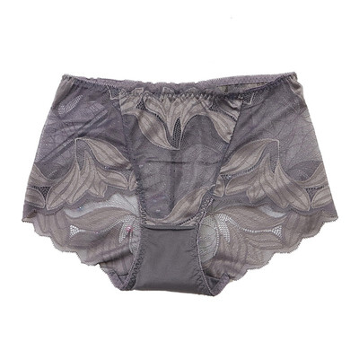 

Womens Sexy Lace Underwear Floral Hollow Out Mid-Rise Perspective Underwear Seamless Brief