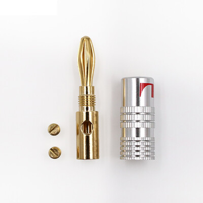 

12pcs Amp Speaker Banana Connectors Fine-quality Pure Copper Sound Box Gold Plug 4MM Sound Box Wire Connector No Welding