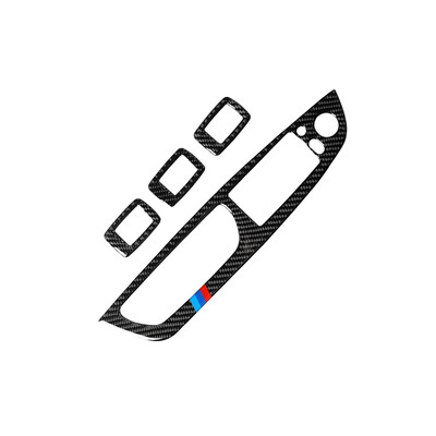 

Carbon Fiber Door Window Button Frame Decor Decal Stickers For BMW X5 E70 X6 E71
