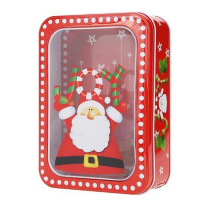 

Christmas Rectangle Mini Candy Tin Box Gift Packing Jewelry Storage Wedding Case