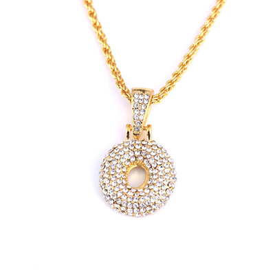 

Available Custom Bubble Letters Name Pendant Iced Out 18K Gold Rhinestone Hip Hop Necklaces Jewelry Gift