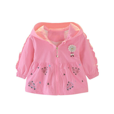 

Spring Autumn Hooded Windbreaker Outerwear Children Girls Costume Baby Clothes Kids Clothes For Girls Toddler Baby Jacket Coat