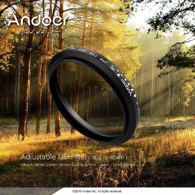 

Andoer 67mm ND Fader Neutral Density Adjustable ND2 to ND400 Variable Filter for Canon Nikon DSLR Camera
