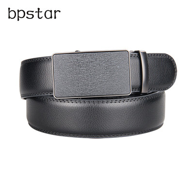 

bpstar Mens automatic buckle real leather belt