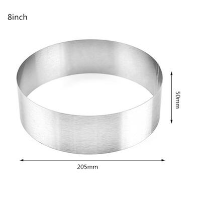 

Round Stainless Steel Ring Cake Mold Spray Pattern Baking Mold Mousse Circle